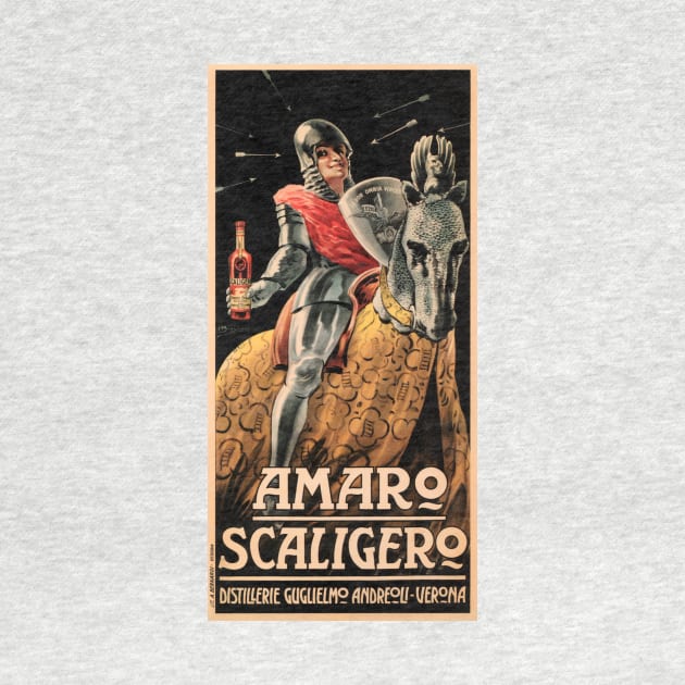 AMARO SCALIGERO by Attilio Bresciani Vintage Italian Liqueur Wine Advertisement by vintageposters